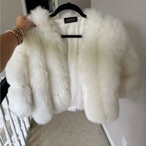 No Boundaries Women's Cream Teddy Jacket